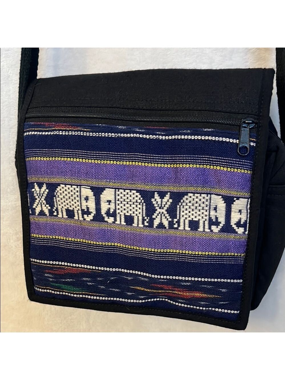 100% cotton Crossbody Bag with Adjustable Strap